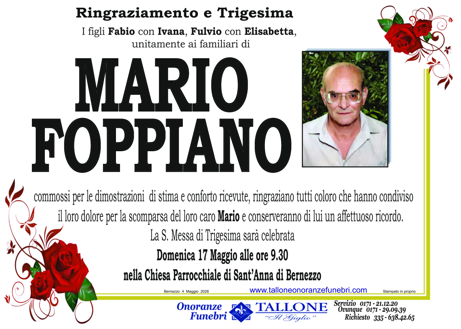 <br />
<b>Warning</b>:  Undefined variable $info in <b>/home/tallone/public_html/ringraziamenti.php</b> on line <b>68</b><br />
Mario Foppiano